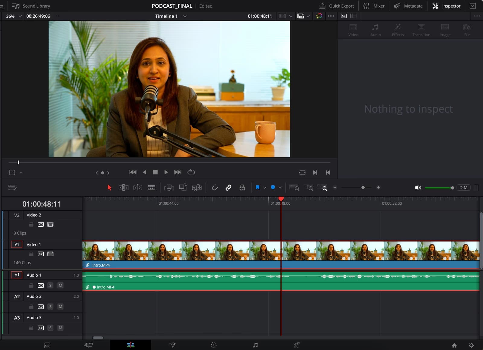 DaVinci Resolve podcast edit