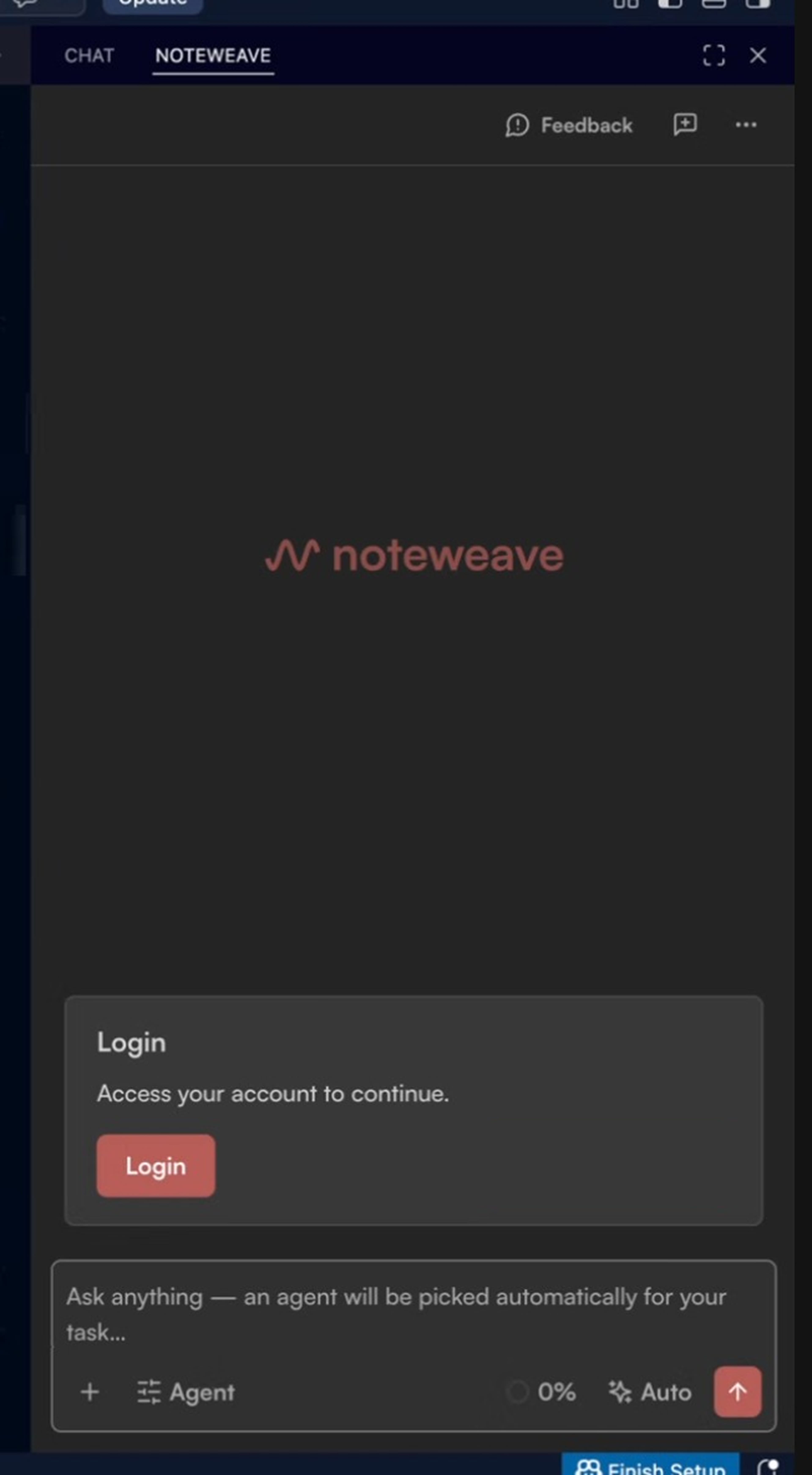 Noteweave UI after revamp