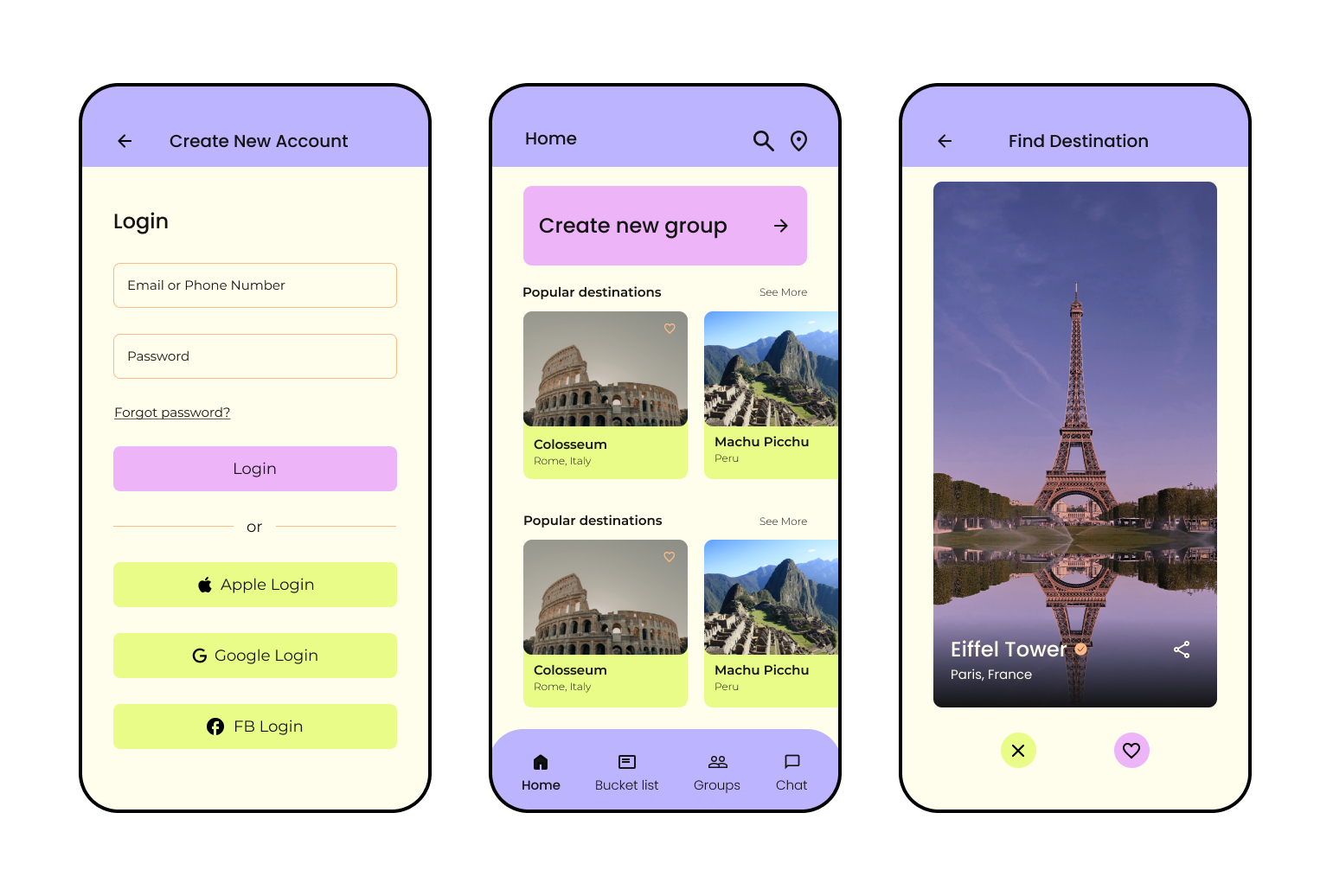 Destination Tinder colour exploration